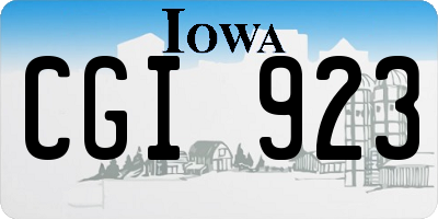 IA license plate CGI923