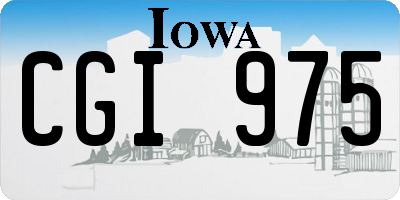 IA license plate CGI975