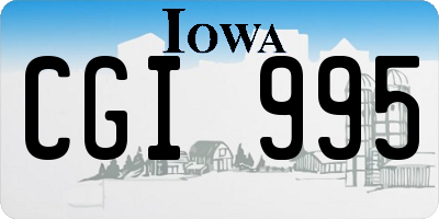 IA license plate CGI995
