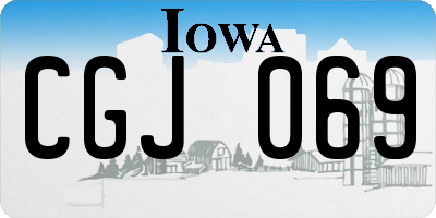 IA license plate CGJ069