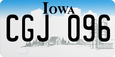 IA license plate CGJ096