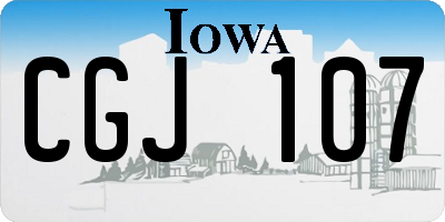 IA license plate CGJ107