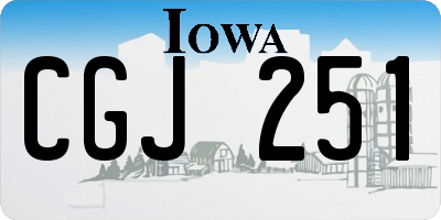 IA license plate CGJ251