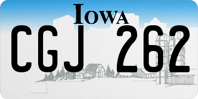 IA license plate CGJ262