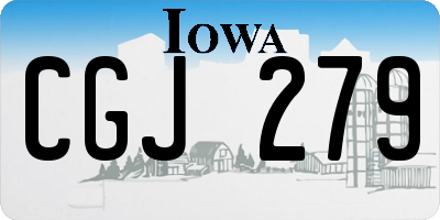 IA license plate CGJ279