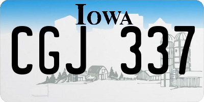 IA license plate CGJ337
