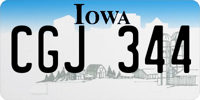 IA license plate CGJ344