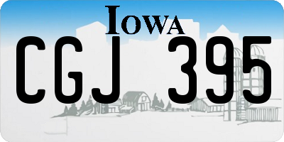 IA license plate CGJ395