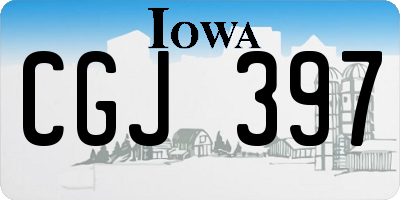 IA license plate CGJ397