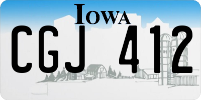 IA license plate CGJ412