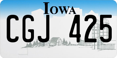 IA license plate CGJ425