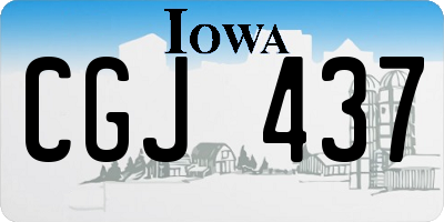 IA license plate CGJ437