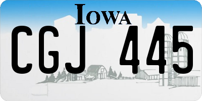 IA license plate CGJ445