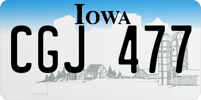 IA license plate CGJ477
