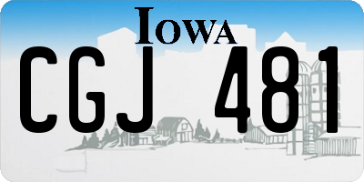 IA license plate CGJ481