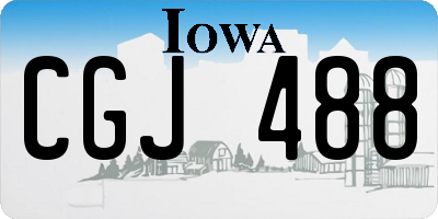 IA license plate CGJ488