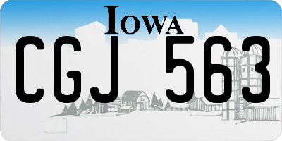 IA license plate CGJ563