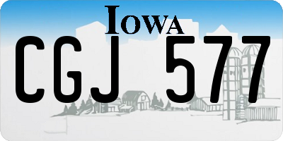 IA license plate CGJ577