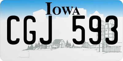 IA license plate CGJ593