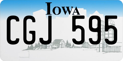 IA license plate CGJ595