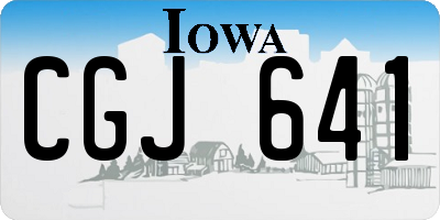 IA license plate CGJ641
