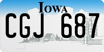 IA license plate CGJ687