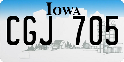IA license plate CGJ705