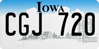 IA license plate CGJ720