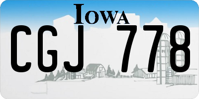IA license plate CGJ778