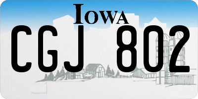 IA license plate CGJ802