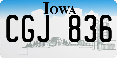 IA license plate CGJ836