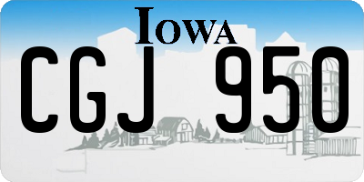 IA license plate CGJ950