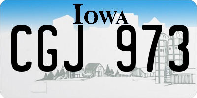 IA license plate CGJ973