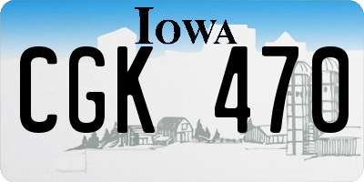 IA license plate CGK470