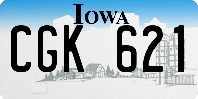 IA license plate CGK621