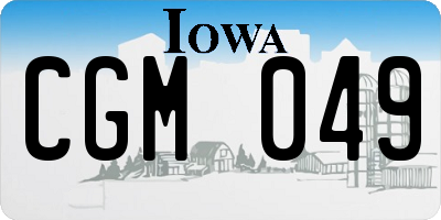 IA license plate CGM049