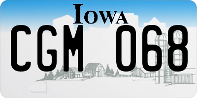 IA license plate CGM068