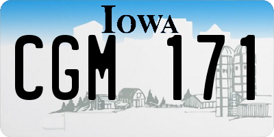 IA license plate CGM171