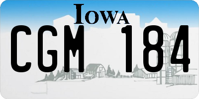 IA license plate CGM184