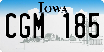 IA license plate CGM185