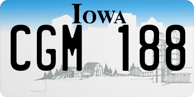 IA license plate CGM188