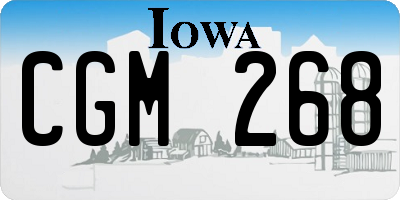 IA license plate CGM268