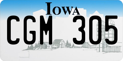 IA license plate CGM305