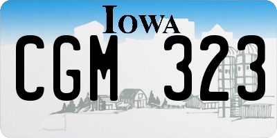IA license plate CGM323