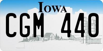 IA license plate CGM440