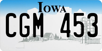 IA license plate CGM453