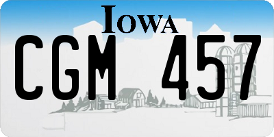 IA license plate CGM457