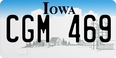 IA license plate CGM469