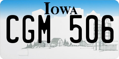 IA license plate CGM506