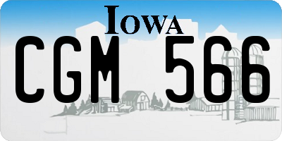 IA license plate CGM566